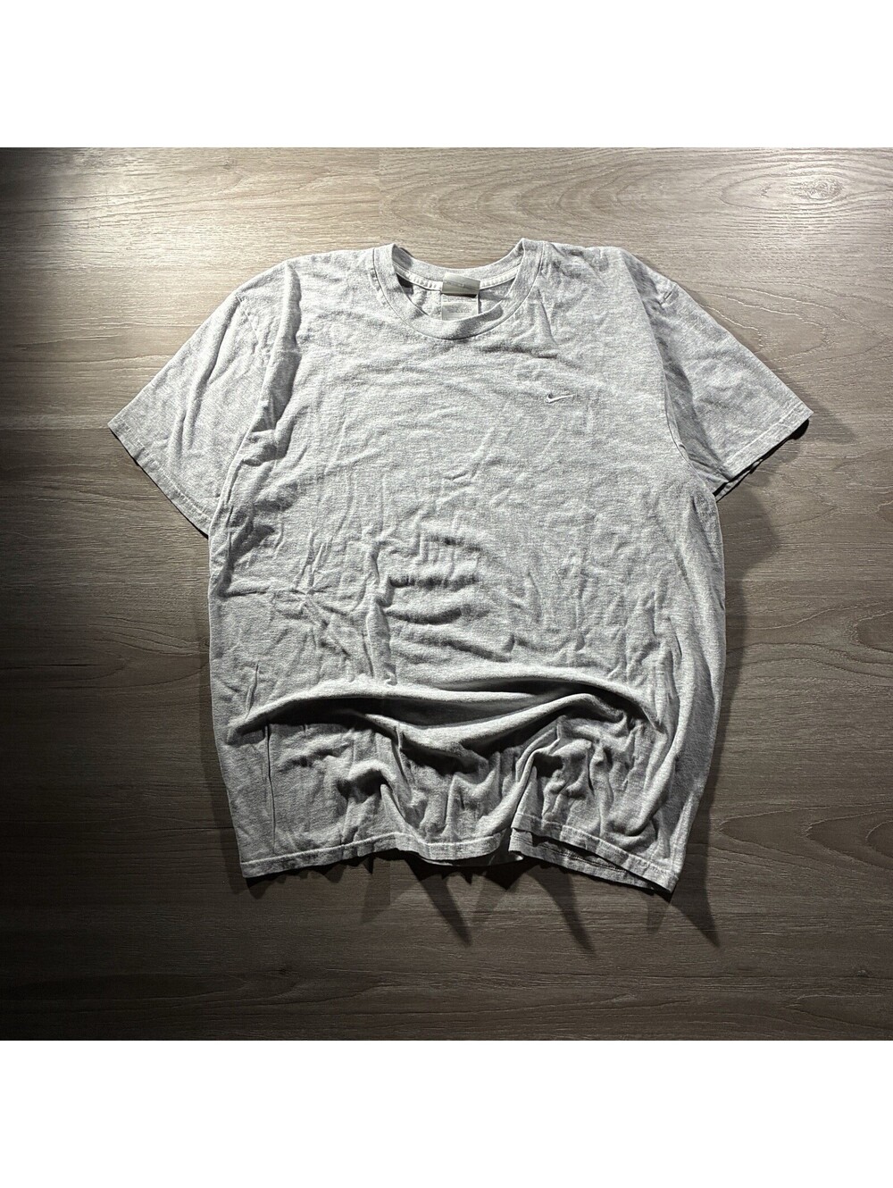 Vintage 90s Nike Grey Tag Mini Swoosh T Shirt Mens XL Heather Gray Embroidered